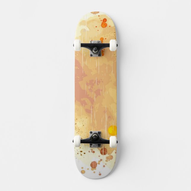 Aquarellhintergrund Skateboard (Vorderseite)