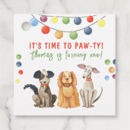 Aquarellhund Erster Geburtstag Geschenkanhänger