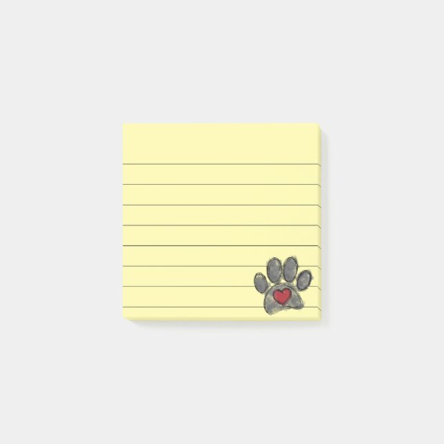 Aquarellhund Lover, 3x3 Post-it Klebezettel (Vorderseite)