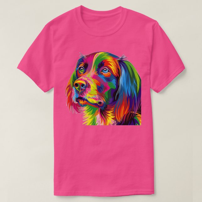 Aquarellhund T-Shirt (Design vorne)