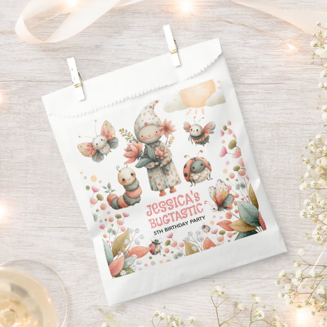 Aquarellinsekten BUGTASTIK Niedlicher Kindergeburt Geschenktütchen (Ausgeschnitten)