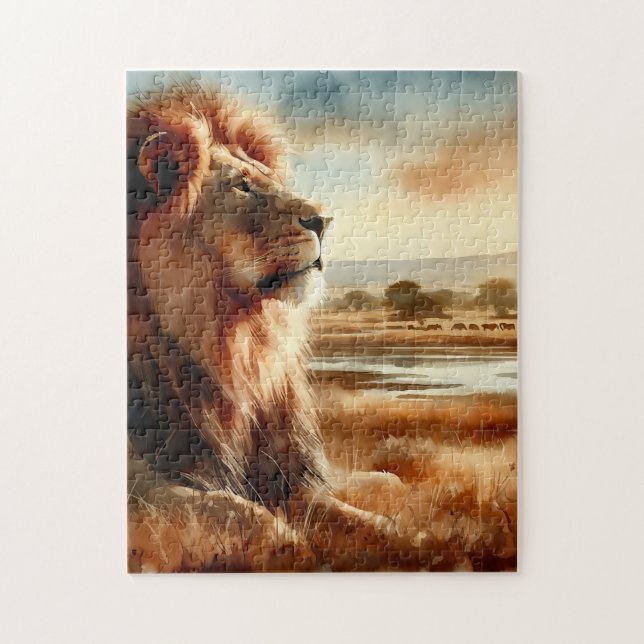 Aquarellion auf der Savannah (Vertikal)