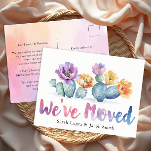 Aquarellkaktus, die wir angekündigt haben postkarte