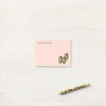 Aquarellkaktus in Bloom mit Ihrem Namen