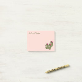 Aquarellkaktus in Bloom mit Ihrem Namen Post-it Klebezettel