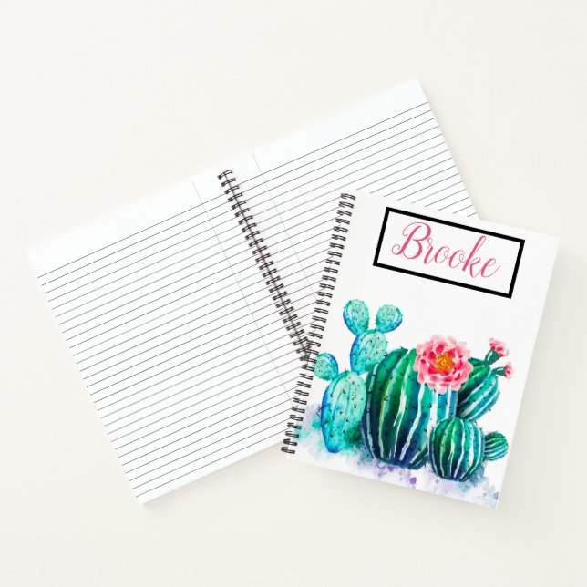 Aquarellkaktus Notizbuch (Innenseite)