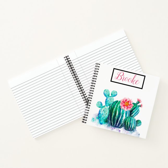 Aquarellkaktus Notizbuch (Innenseite)