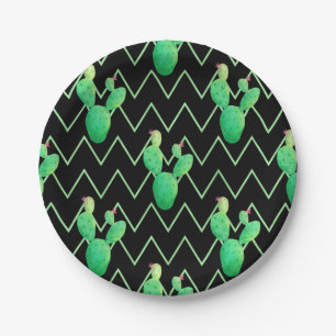 Aquarellkaktus Pappteller