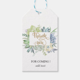 Aquarellkaktus Succulents Polka Dots Geschenkanhänger