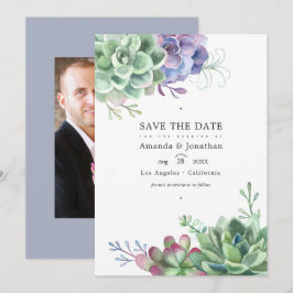 Aquarellkaktus Sukkulente Pflanze Hochzeitsstich F Save The Date