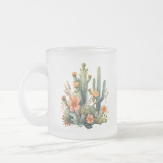 Aquarellkaktus und Sukkulentgarten Mattglastasse
