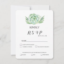 Aquarellkalk RSVP Karte