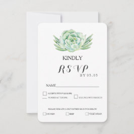 Aquarellkalk RSVP Karte