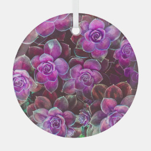 Aquarellkamellia, Blumenzwiebeldesign Ornament Aus Glas