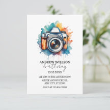 Aquarellkamera-Fotograf BIRTHDAY