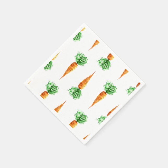 Aquarellkarottendruck Serviette (Ecke)