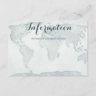 Aquarellkartenhochzeits-Informationskarte Begleitkarte