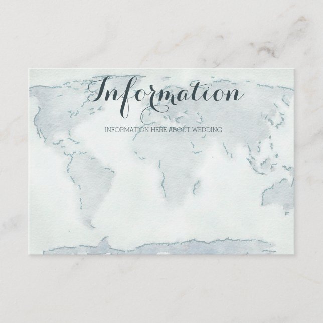 Aquarellkartenhochzeits-Informationskarte Begleitkarte (Vorderseite)