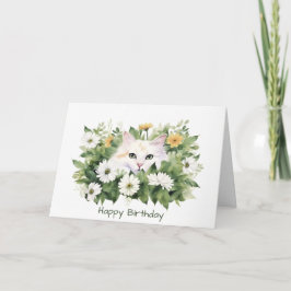 Aquarellkatze Karte