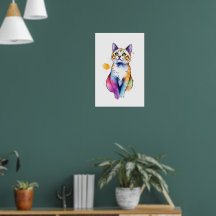Aquarellkatze Wallace