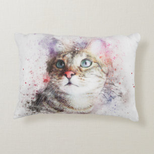 Aquarellkatzen Dekokissen