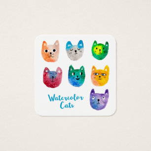 Aquarellkatzen und Freunde