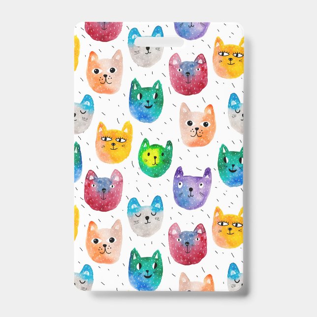Aquarellkatzen und Freunde Ausweis (Vorderseite)
