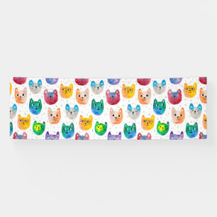 Aquarellkatzen und Freunde Banner