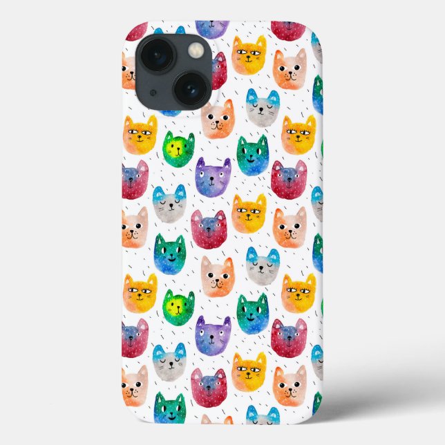 Aquarellkatzen und Freunde Case-Mate iPhone Hülle (Rückseite)