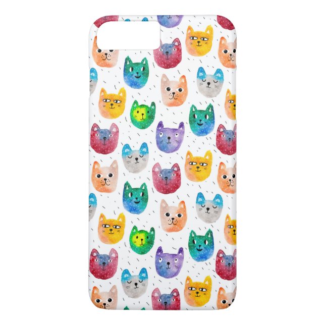 Aquarellkatzen und -freunde Case-Mate iPhone hülle (Rückseite)
