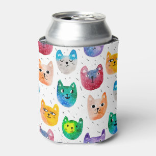 Aquarellkatzen und Freunde Dosenkühler