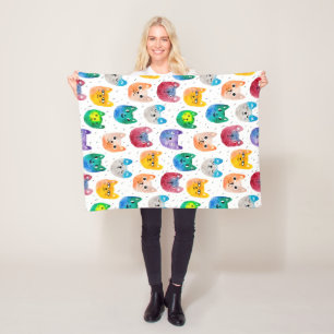 Aquarellkatzen und Freunde Fleecedecke