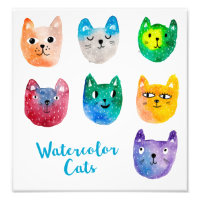 Aquarellkatzen und Freunde