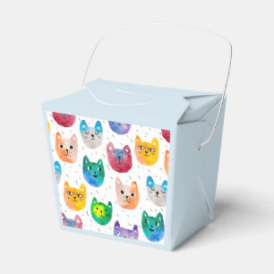 Aquarellkatzen und Freunde Geschenkschachtel