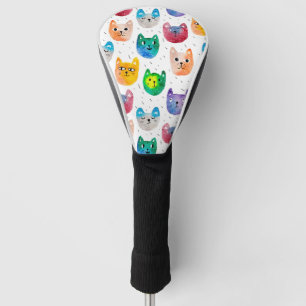 Aquarellkatzen und Freunde Golf Headcover