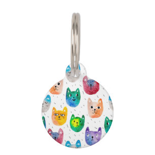 Aquarellkatzen und Freunde Haustiermarke