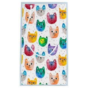 Aquarellkatzen und Freunde Kleine Geschenktüte