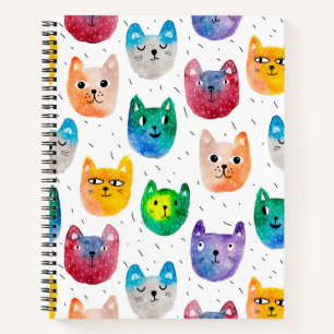 Aquarellkatzen und Freunde Notizbuch