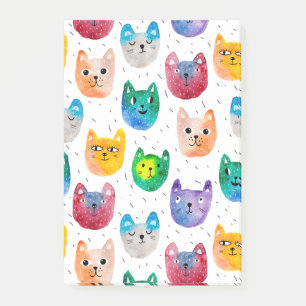 Aquarellkatzen und Freunde Post-it Klebezettel
