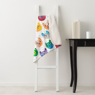 Aquarellkatzen und Freunde Sherpadecke