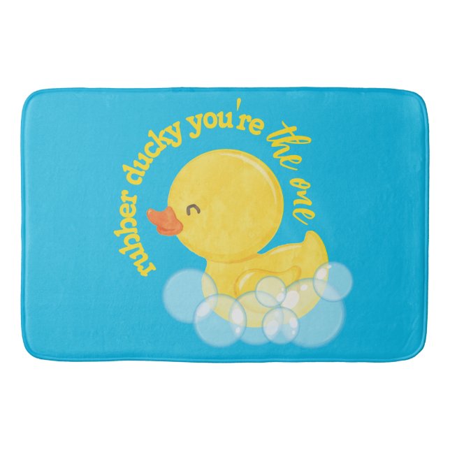 Aquarellkautschuk Ducky Du bist das Eine Badematte (Vorderseite)