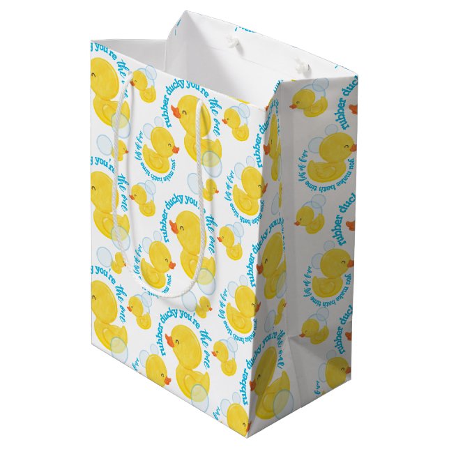 Aquarellkautschuklatex Du bist das Ein-Party Mittlere Geschenktüte (Rückseite Schrägansicht)