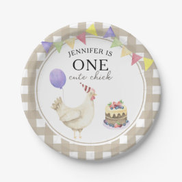 Aquarellkick 1. Geburtstag Pappteller