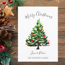 Aquarellkiefer Frohe Weihnachtsbaume