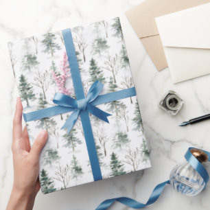 Aquarellkiefer Kloster Weihnachtsbaum Geschenkpapier