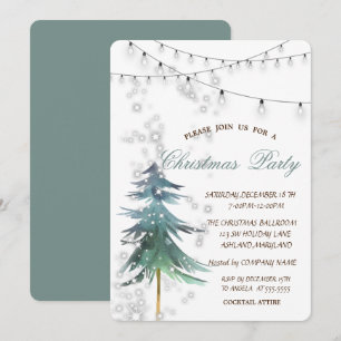 Aquarellkiefer,Sparkle,Licht,Weihnachtsgebäck Part Einladung