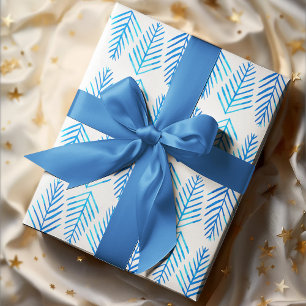 Aquarellkiefern - blau geschenkpapier set