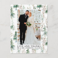 Aquarellkiefern Liebe und Dank Hochzeit