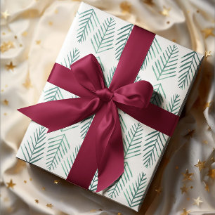 Aquarellkiefern - Vintag grün Geschenkpapier Set