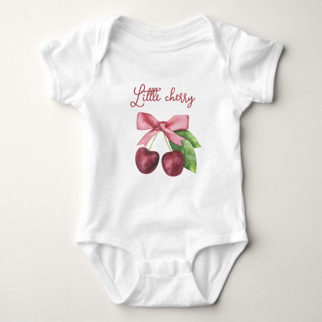 Aquarellkirsche Baby Strampler (Vorderseite)